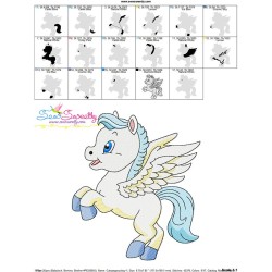 Cute Pegasus Boy-1 Embroidery Design Pattern-3