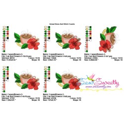 Cup And Flowers-5 Embroidery Design Pattern-2