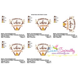 S'more Fun When Camping Lettering Embroidery Design Pattern-2