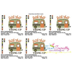 Back That Thing Up Camper Caravan Lettering Embroidery Design Pattern-2