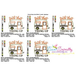 Back That Thing Up Camper Caravan Lettering Applique Design Pattern-2