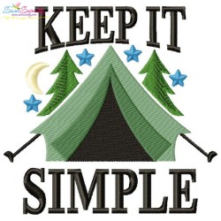 Camping Lettering Embroidery Design Bundle-6