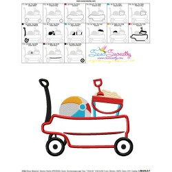 Summer Wagon Applique Design Pattern-3